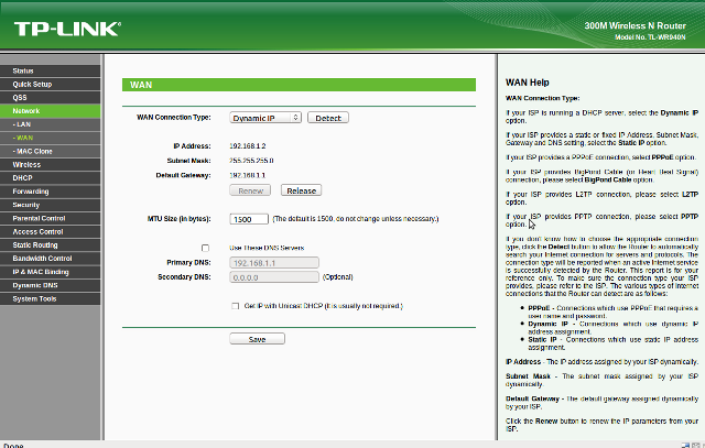 Router Web Configuration