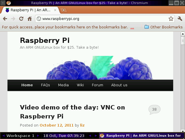 Rasperry PI Web Browser in Qemu