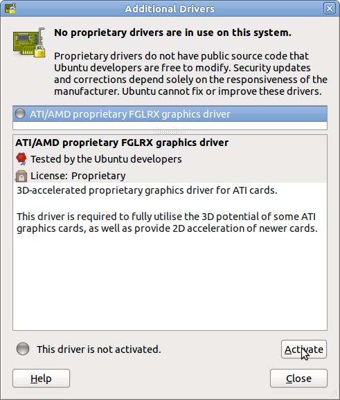 ATI/AMD proprietary FGLRX graphics driver