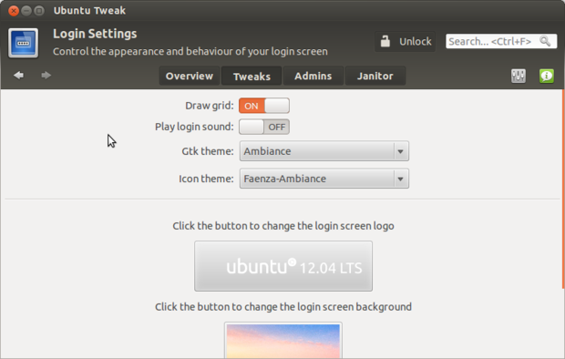Customize Login Screen in Ubuntu 12.04