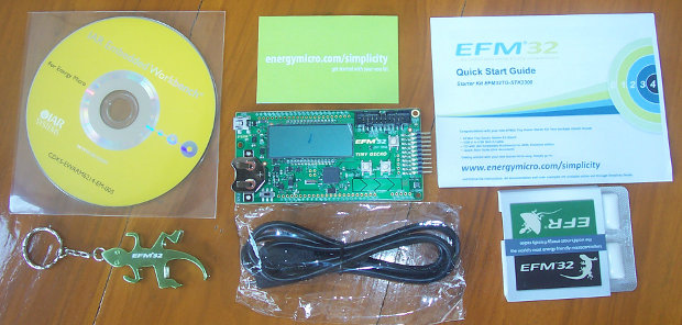 Content of EFM32-TG-STK3300 package