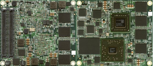 Top and Bottom of Compulab CM-iGT Computer on Module