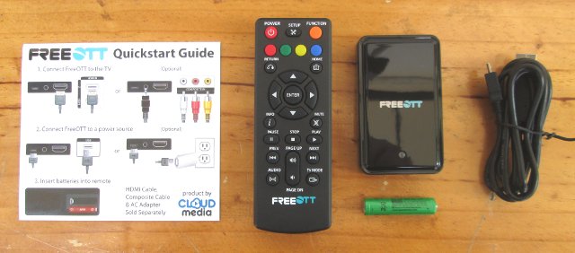 FreeOTT, Remote, Cable and User's Manual (Click to Enlarge)
