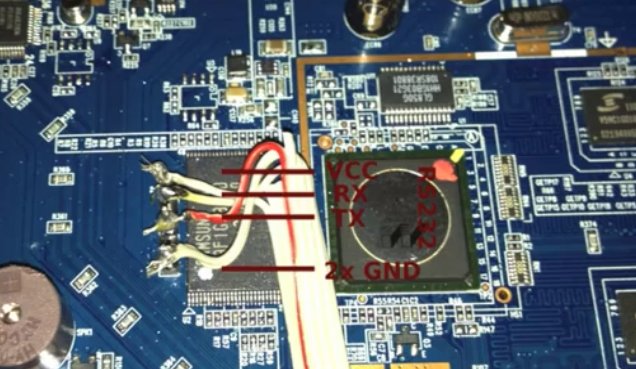 TTL Debug Board Connected to NSA310