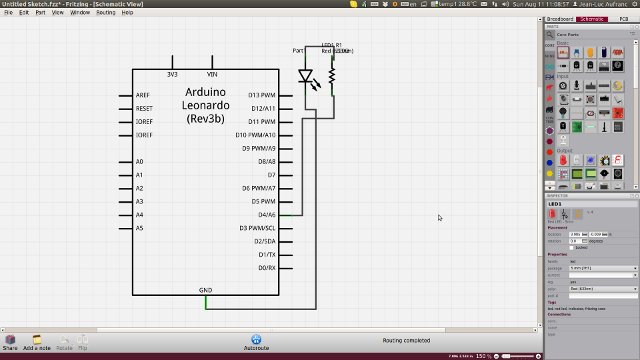 Fritzing Schematics View (Click to Enlarge)