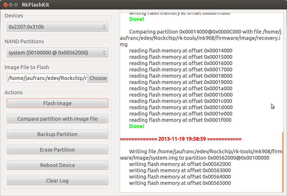 RkFlashKit Flashing System.img to MK908 NAND Flash