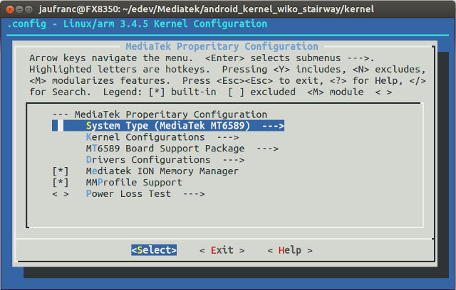 Mediatek_Linux_Kernel_Menuconfig