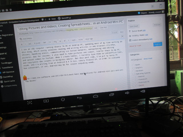 Blogging in Firefox Android (Click to Enlarge)