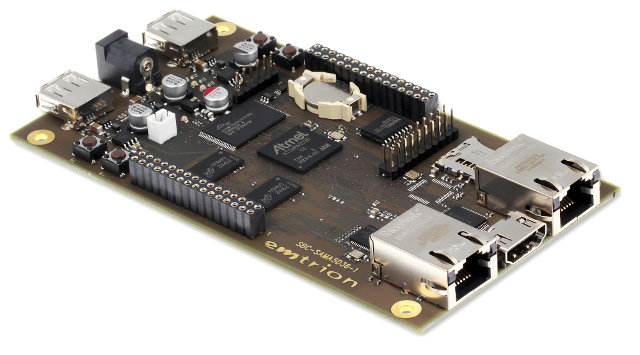 SBC-SAMA5D36 Development Board (Click to Enlarge)