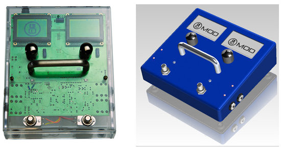 MOD Duo Prototype in Acrylic Enclosure (Left) - Enclosure for Final Product (Right)