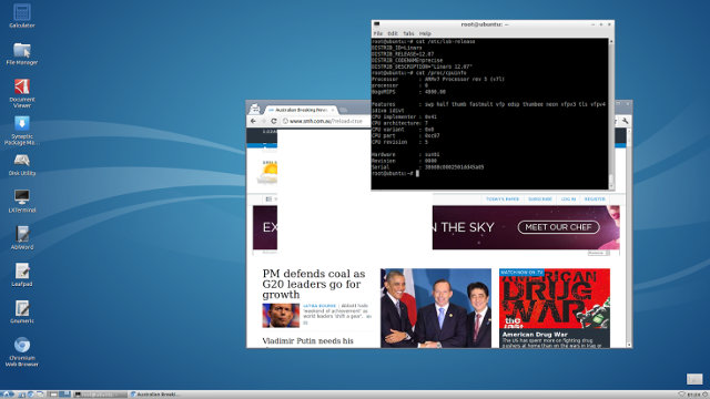 Lubuntu Screenshot in A80 OptimusBoard
