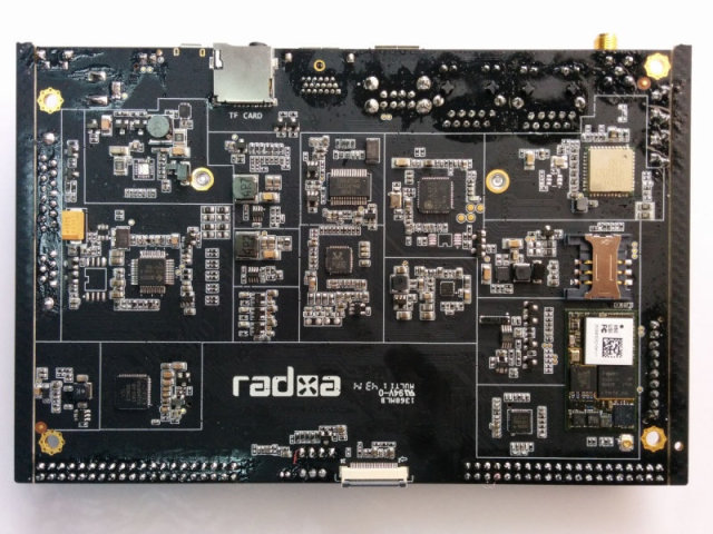 Bottom of Radxa Rock 2 Baseboard (Click to Enlarge)