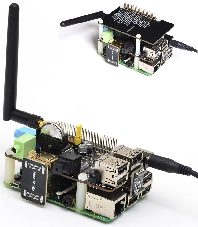 X200 Add-on Board Connected to Raspberry Pi Model B+