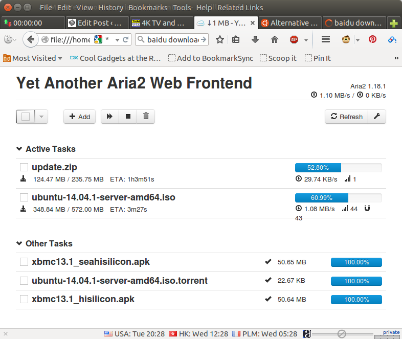 Baidu and Bittorrent Downloads in YAAW