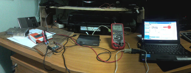 Testbed to Measure Current (Click to Enlarge)