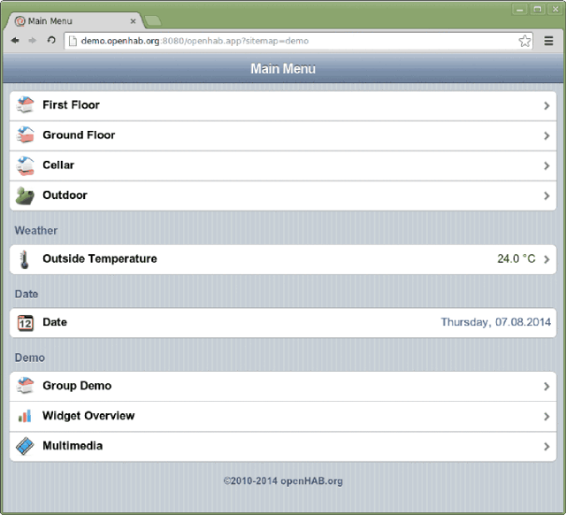 openHAB Web Interface