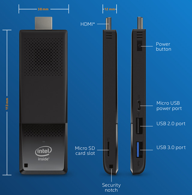 Intel Unveils 5 New Compute Stick Models Powered by Intel Atom x5 