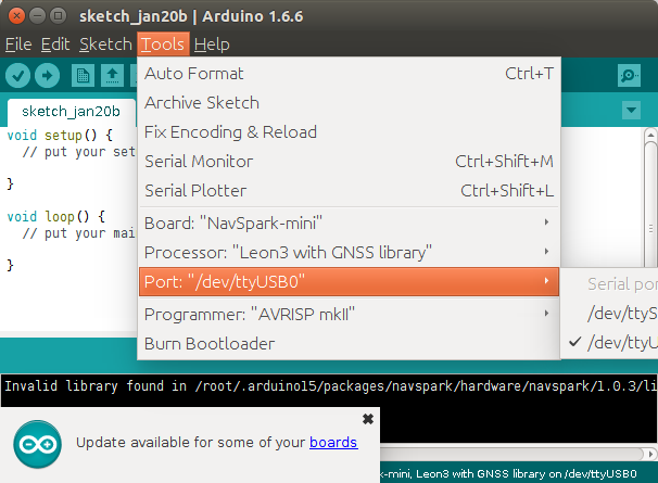 NavSpark_mini_Arduino