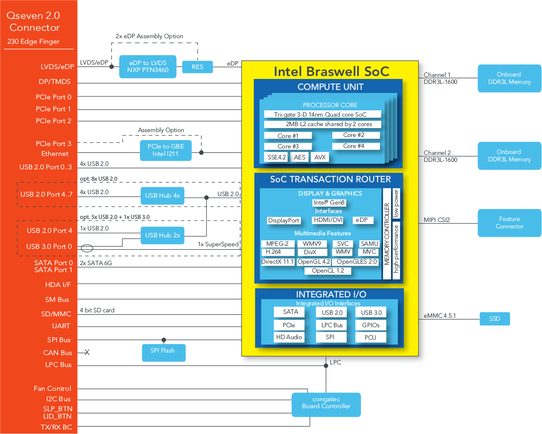 conga-QA4 Block Diagram (Click to Enlarge)