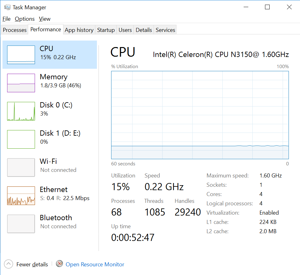 CPU usage while starting Firefox and Browsing CNX Software