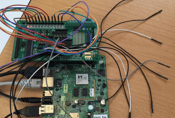 Rho Board Controlling a GertBoard for RPi