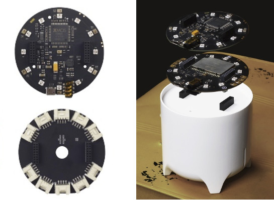 Mic Array (Top Left), Grove Extension (Bottom Left), and (Right)