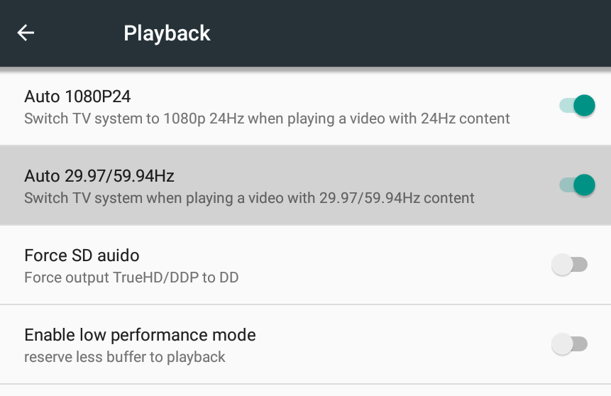 zidoo-playback-options