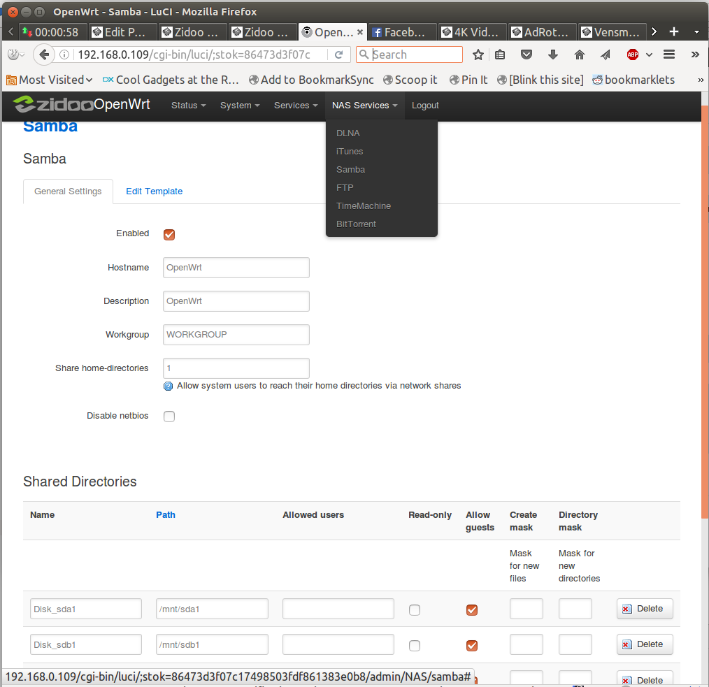 zidoo-openwrt-samba