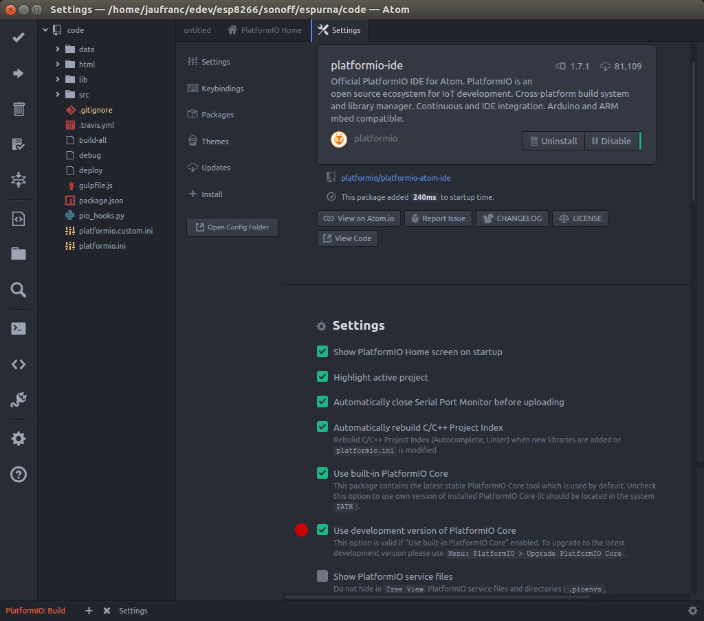 platformio_core_enable_development_version
