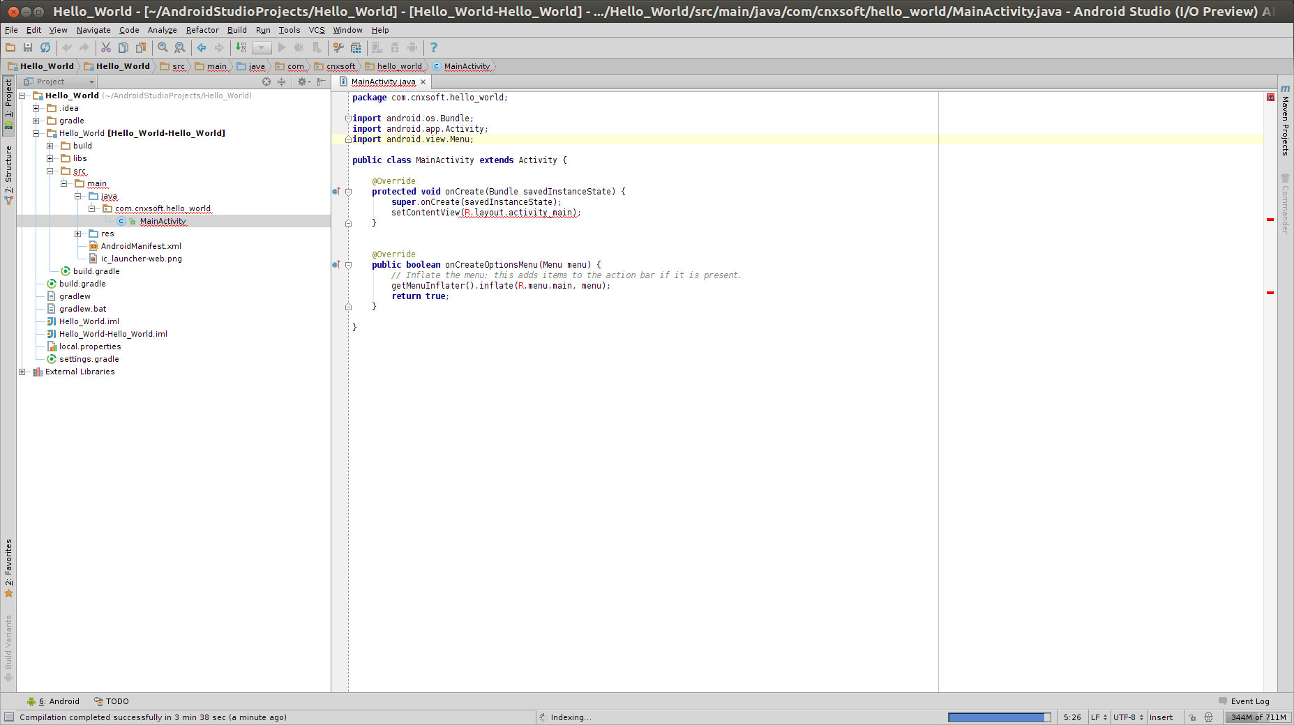 Installing Android Studio IDE in Ubuntu – Hello World ...