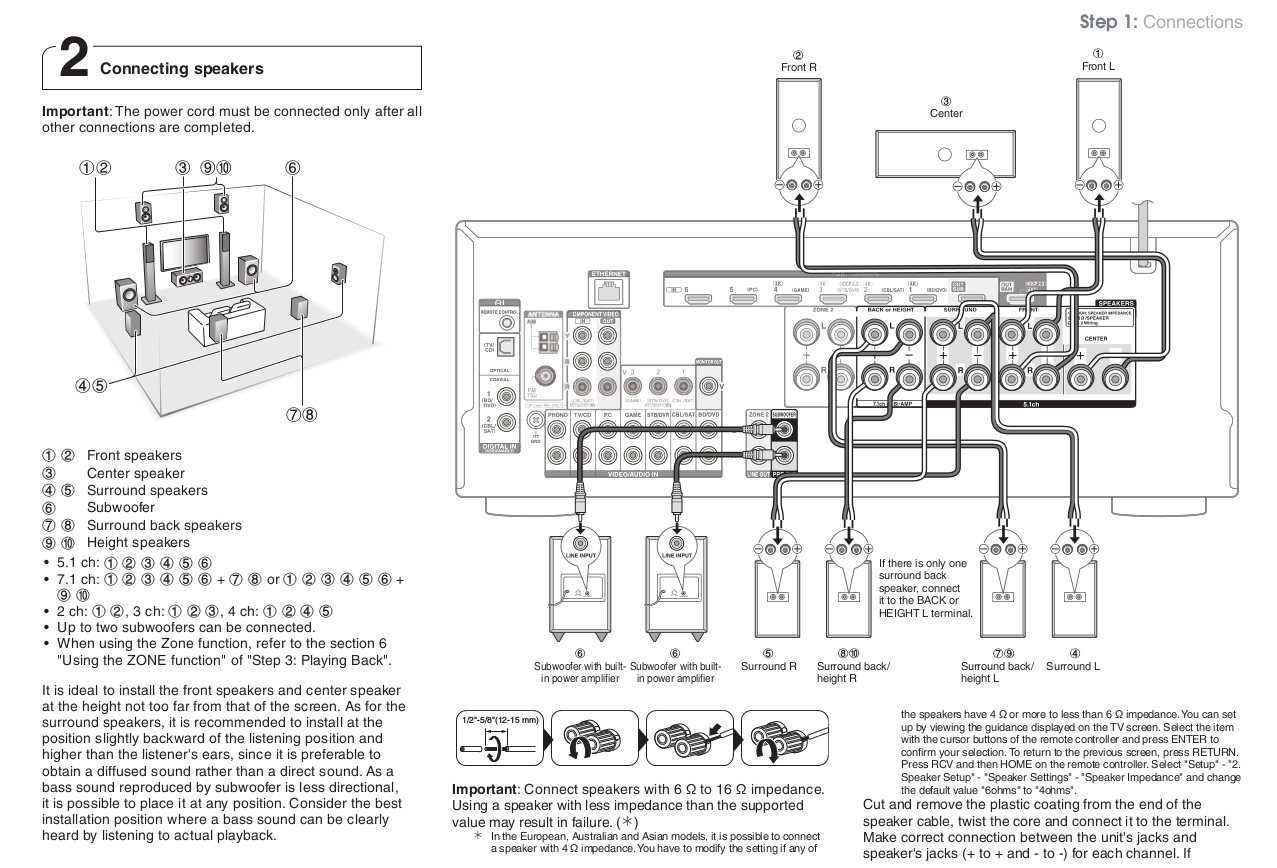 onkyo subwoofer setup