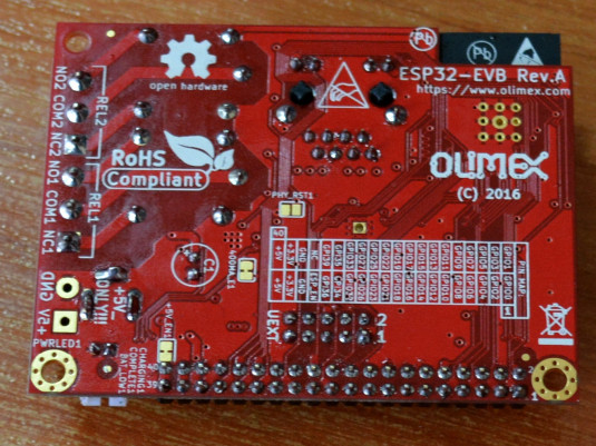 22 Olimex Esp32 Evb Esp32 Development Board Features An Ethernet Port