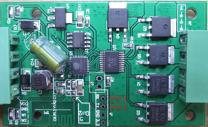 H801 Board serial pins