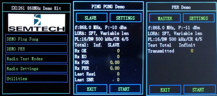 SX1261 Demo Programs