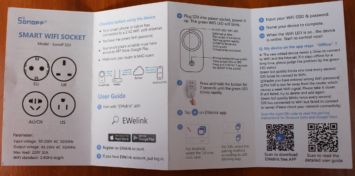 Sonoff S26 User Manual