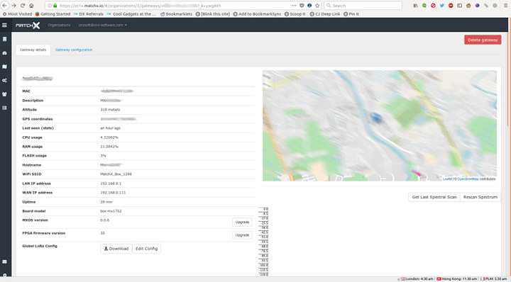 MatchBox LoRa Gateway Setup / Dashboard