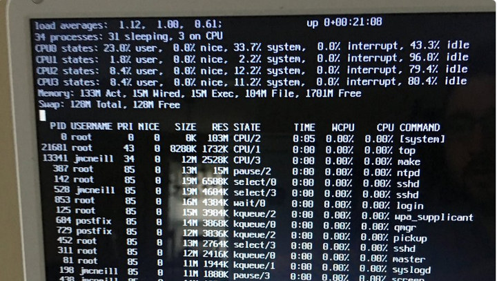 NetBSD ARM64 SMP Pinebook