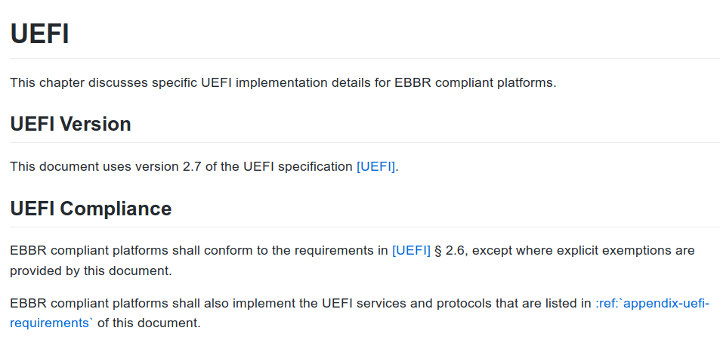 EBBR UEFI