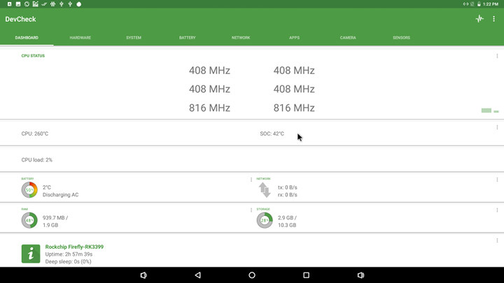 Firefly-RK3399-DevCheck-Dashboard