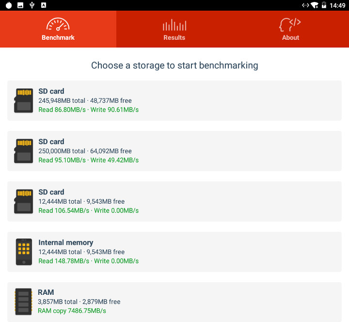 NanoPC-T4 A1 SD benchmark