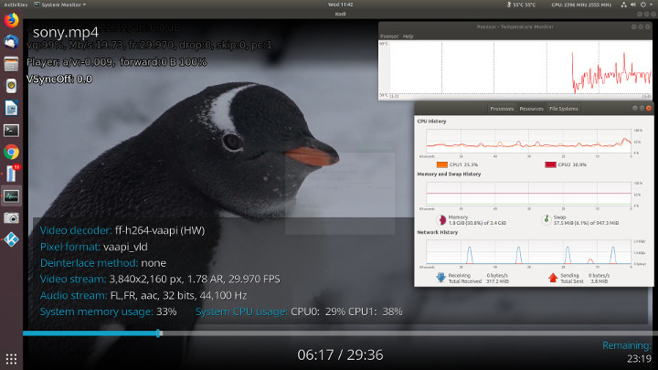 Beelink X45 Ubuntu 18.04 Kodi H.264