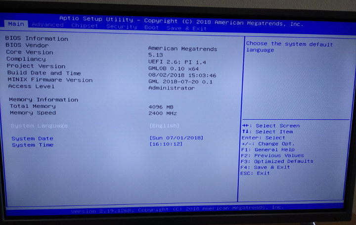 MINIX NEO J50C-4 BIOS