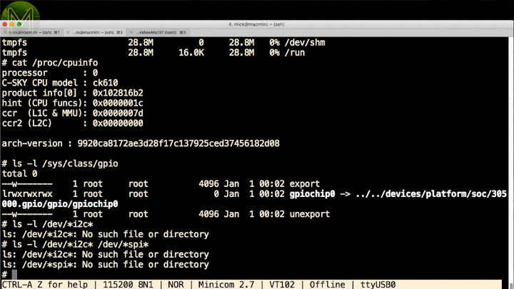 C-SKY CPUINFO GPIO