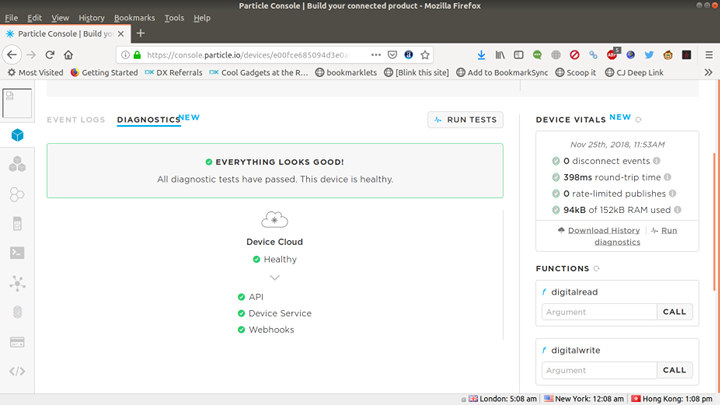 Particle Argon diagnostics