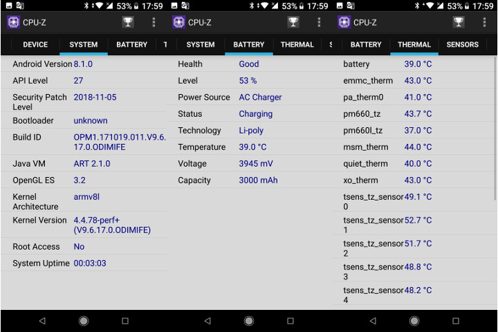 Xiaomi Mi A2 System Battery Thermal