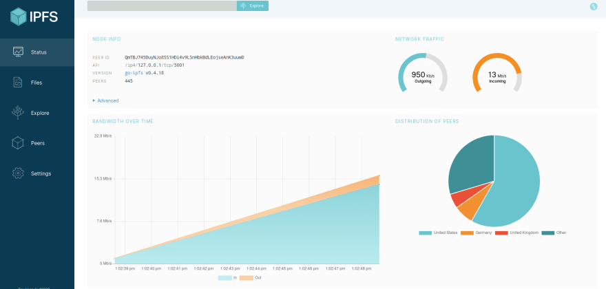 IPFS Dashboard