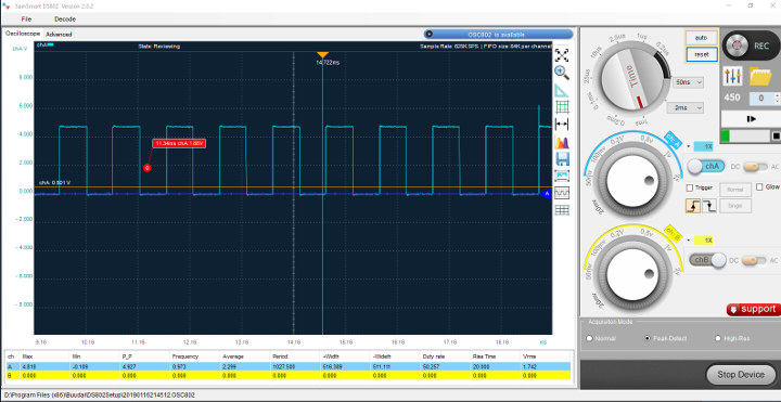 SainSmart DS802 square signal