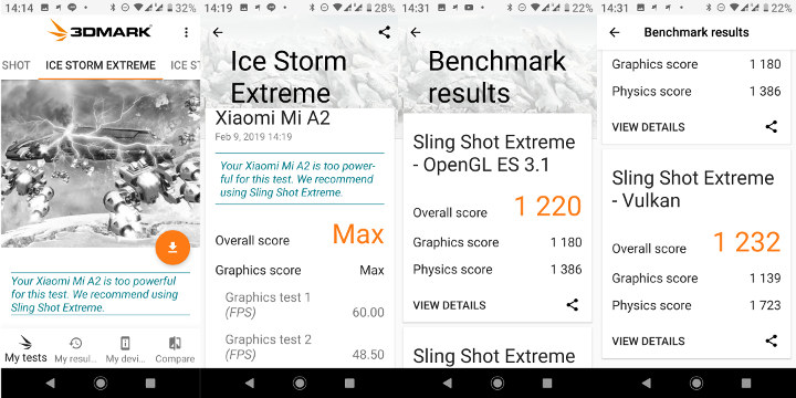 Xiaomi Mi A2 Android 9 3Dmark