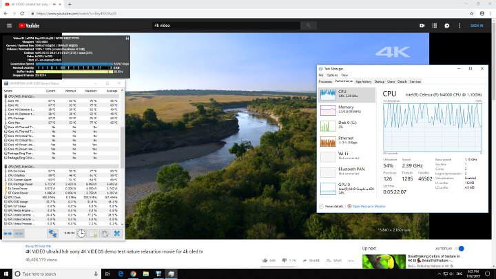 Windows 10 chrome browser-4k-video-LIVA-Q2