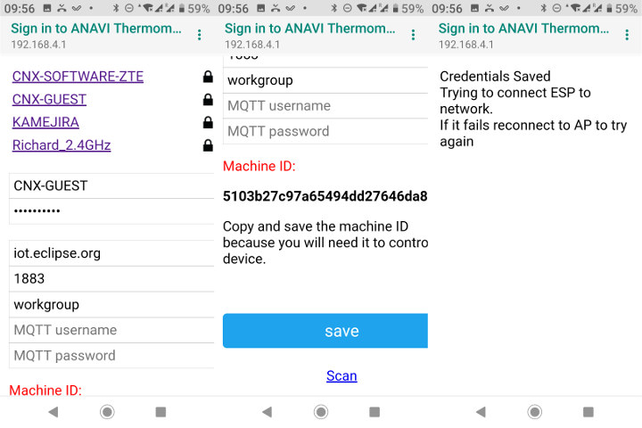 ANAVI Thermometer WiFi MQTT Configuration